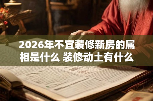 2026年不宜装修新房的属相是什么 装修动土有什么禁忌