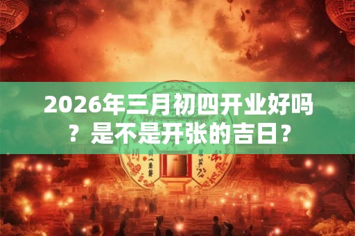 2026年三月初四开业好吗？是不是开张的吉日？