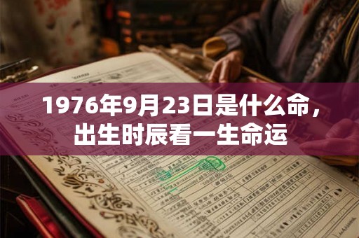 1976年9月23日是什么命，出生时辰看一生命运