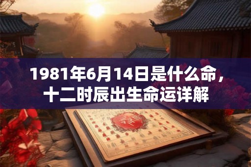 1981年6月14日是什么命，十二时辰出生命运详解