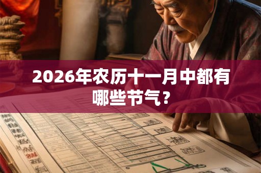 2026年农历十一月中都有哪些节气？