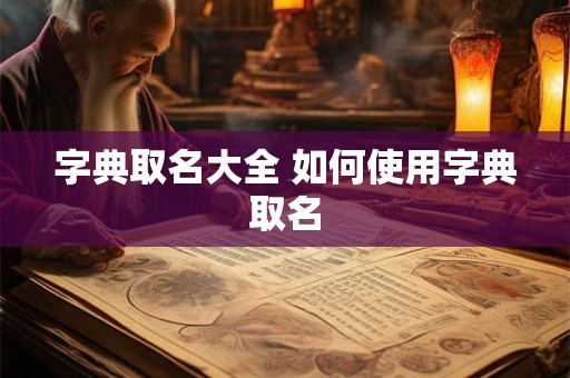 字典取名大全 如何使用字典取名