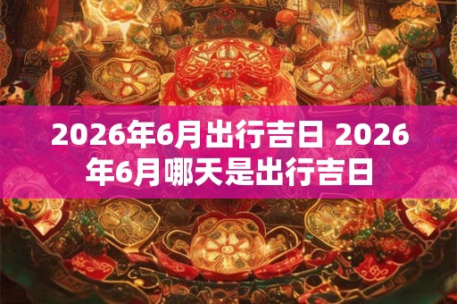 2026年6月出行吉日 2026年6月哪天是出行吉日