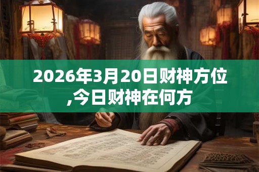 2026年3月20日财神方位,今日财神在何方