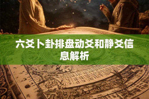 六爻卜卦排盘动爻和静爻信息解析