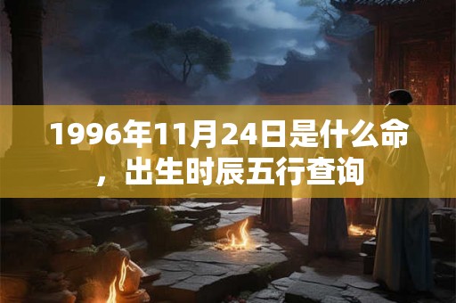1996年11月24日是什么命，出生时辰五行查询