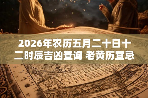 2026年农历五月二十日十二时辰吉凶查询 老黄历宜忌详解