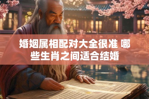 婚姻属相配对大全很准 哪些生肖之间适合结婚