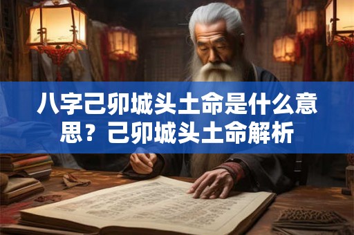八字己卯城头土命是什么意思？己卯城头土命解析