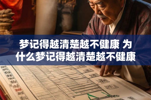 梦记得越清楚越不健康 为什么梦记得越清楚越不健康