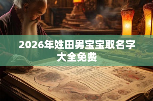 2026年姓田男宝宝取名字大全免费 2026年姓田男宝宝取名字大全免费