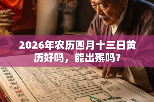 2026年农历四月十三日黄历好吗，能出殡吗？