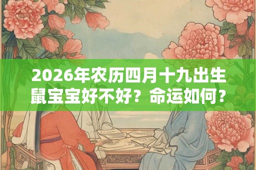 2026年农历四月十九出生鼠宝宝好不好？命运如何？