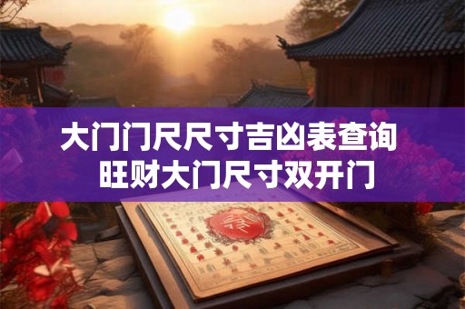 大门门尺尺寸吉凶表查询  旺财大门尺寸双开门