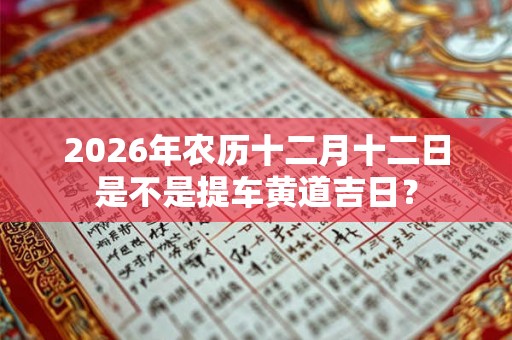 2026年农历十二月十二日是不是提车黄道吉日？