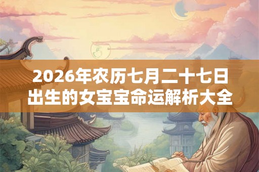 2026年农历七月二十七日出生的女宝宝命运解析大全 2026年农历七月二十七日出生的女宝宝命运解析大全
