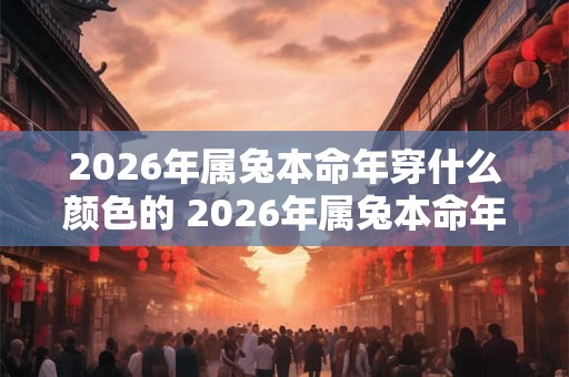 2026年属兔本命年穿什么颜色的 2026年属兔本命年佩戴什么