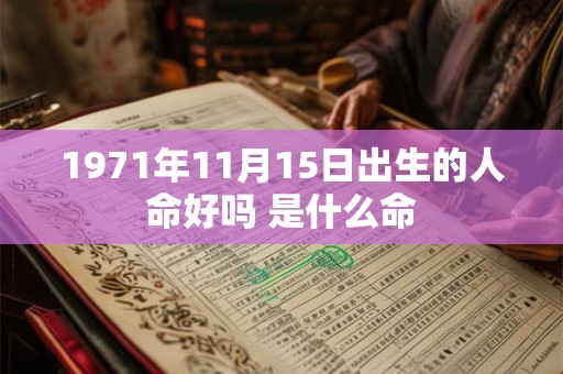 1971年11月15日出生的人命好吗 是什么命
