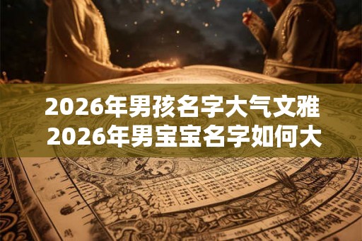 2026年男孩名字大气文雅 2026年男宝宝名字如何大气文雅