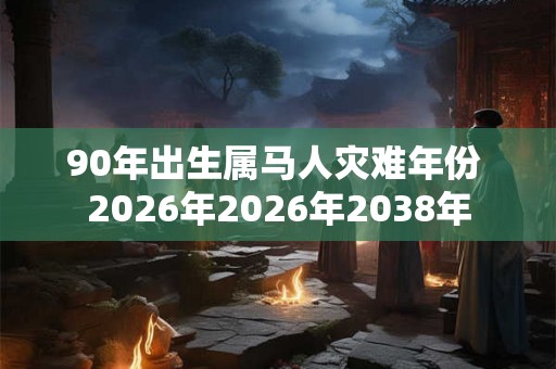 90年出生属马人灾难年份 2026年2026年2038年 90年出生属马人灾难年份 2026年2026年2038年