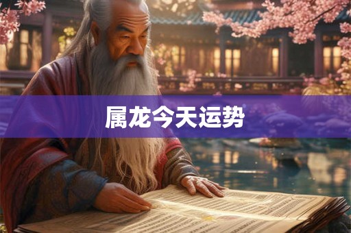 属龙今天运势 属龙今天运势