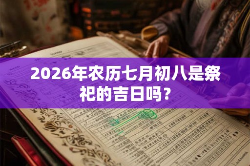 2026年农历七月初八是祭祀的吉日吗？