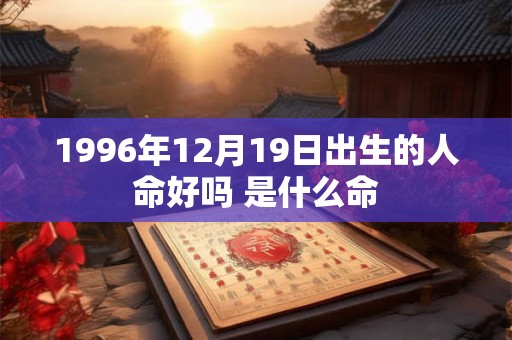 1996年12月19日出生的人命好吗 是什么命