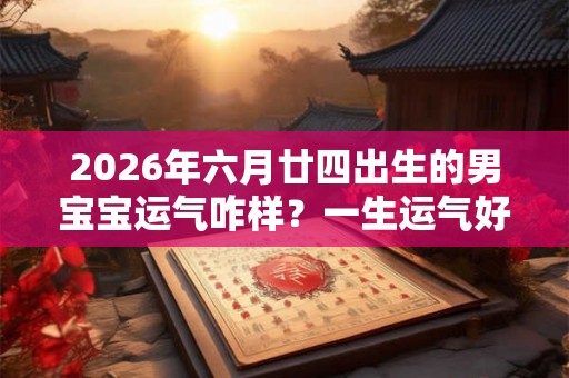 2026年六月廿四出生的男宝宝运气咋样？一生运气好不好