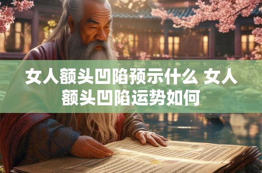 女人额头凹陷预示什么 女人额头凹陷运势如何
