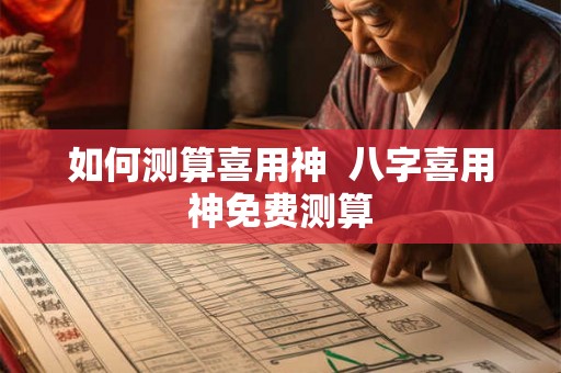 如何测算喜用神 八字喜用神免费测算 如何测算喜用神 八字喜用神免费测算