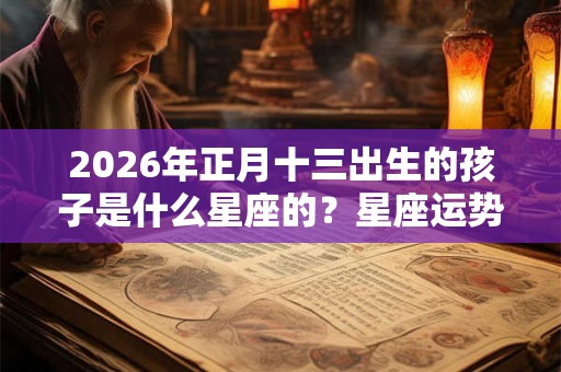 2026年正月十三出生的孩子是什么星座的？星座运势怎么样？