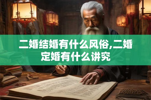 二婚结婚有什么风俗,二婚定婚有什么讲究
