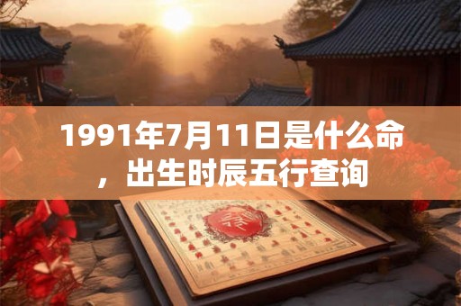 1991年7月11日是什么命，出生时辰五行查询