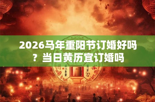 2026马年重阳节订婚好吗？当日黄历宜订婚吗