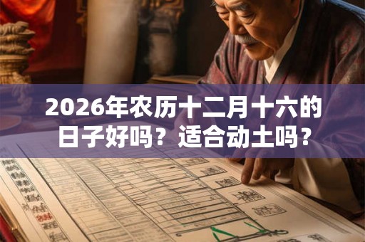 2026年农历十二月十六的日子好吗？适合动土吗？