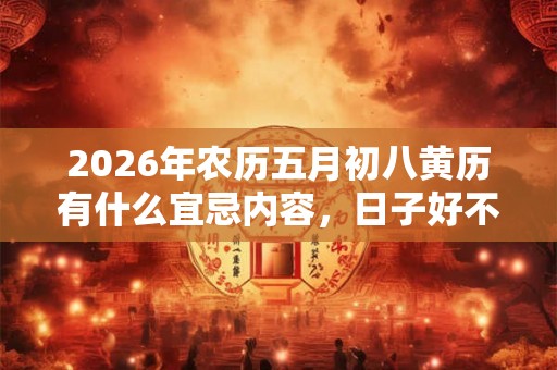 2026年农历五月初八黄历有什么宜忌内容，日子好不好？