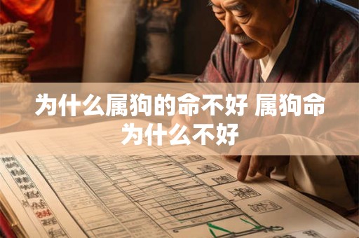 为什么属狗的命不好 属狗命为什么不好