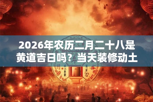 2026年农历二月二十八是黄道吉日吗？当天装修动土好不好？
