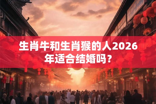生肖牛和生肖猴的人2026年适合结婚吗？