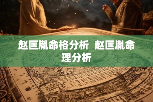 赵匡胤命格分析  赵匡胤命理分析