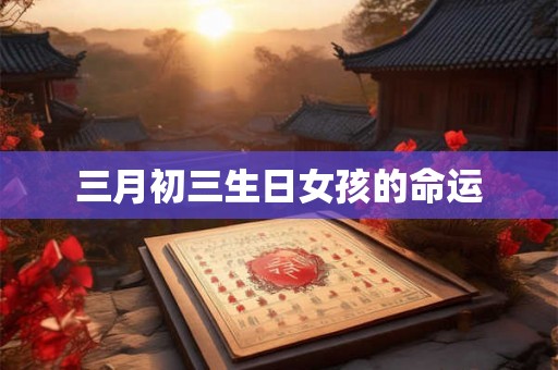 三月初三生日女孩的命运