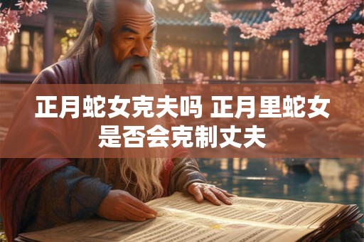 正月蛇女克夫吗 正月里蛇女是否会克制丈夫