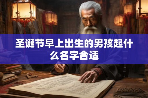 圣诞节早上出生的男孩起什么名字合适