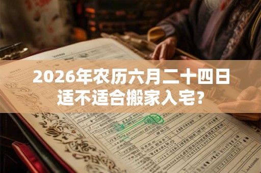2026年农历六月二十四日适不适合搬家入宅? 2026年农历六月二十四日适不适合搬家入宅?
