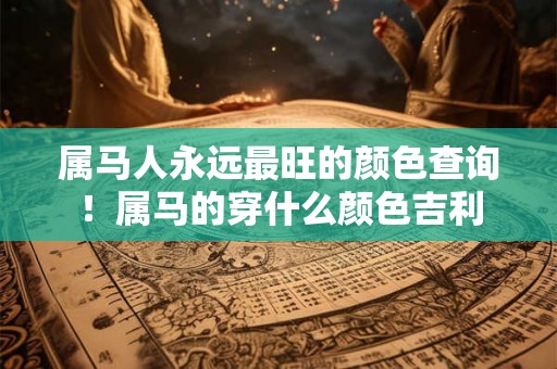属马人永远最旺的颜色查询！属马的穿什么颜色吉利