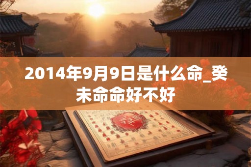 2014年9月9日是什么命_癸未命命好不好
