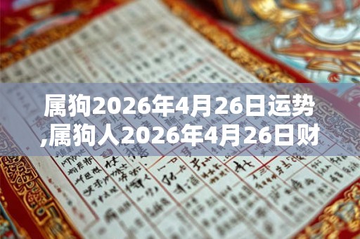 属狗2026年4月26日运势,属狗人2026年4月26日财运,生肖狗2026年4月26日运势