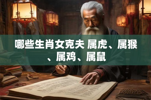 哪些生肖女克夫 属虎、属猴、属鸡、属鼠