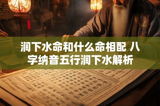 涧下水命和什么命相配 八字纳音五行涧下水解析