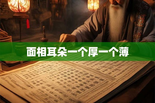 面相耳朵一个厚一个薄